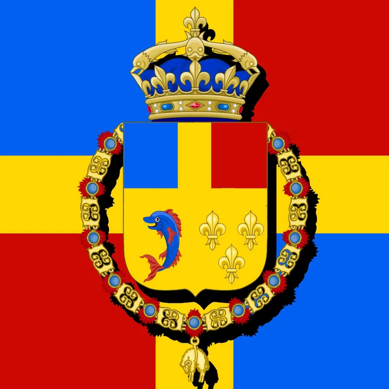 Drapeau du Ier et du IIe Delphinat de Gratianopolis